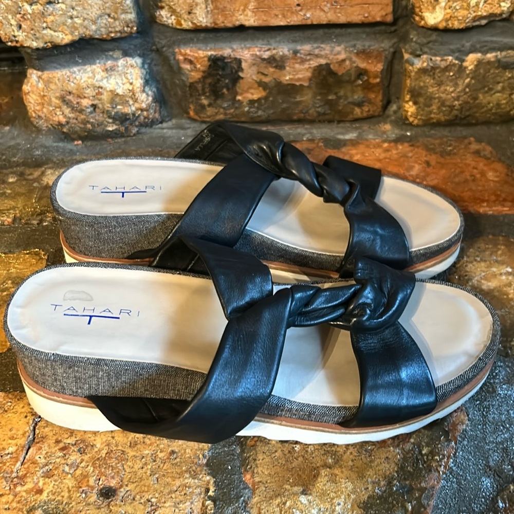 Tahari sandals.